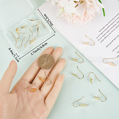 20 шт. 2 стиля латунных крючков для сережек&nbsp;KK-BBC0011-29