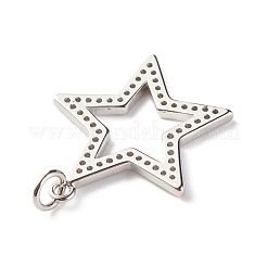 Латунные микропаве прозрачные подвески с фианитом&nbsp;ZIRC-P094-03P-RS