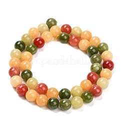 Бусины из натурального белого нефрита&nbsp;G-Z097-A01-8mm-B