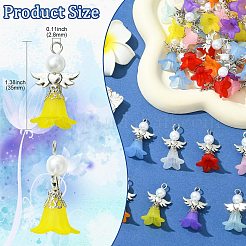 80 шт. подвески из акрила и сплава 8 цветов&nbsp;PALLOY-CJ00170