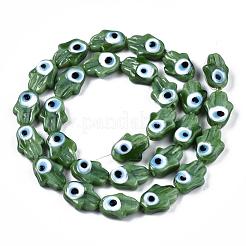 Ручной сглаза бусины бисер нитей&nbsp;LAMP-WH0006-06A