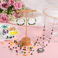 2400шт 12 вида прозрачных стеклянных бусин&nbsp;GLAA-SP0001-13