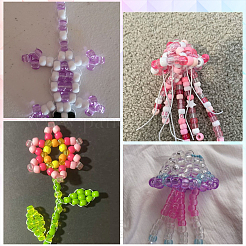 500шт акриловые бусины с УФ-покрытием&nbsp;OACR-SP0001-85A