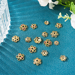 16 шт. 8 стильных латунных колпачка с микропаве из кубического циркония&nbsp;ZIRC-TA0001-23G