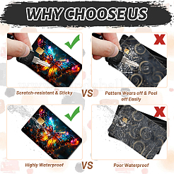 Пластиковые водонепроницаемые наклейки для карточек&nbsp;STIC-WH0032-022