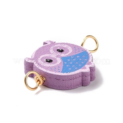 Окрашенные аэрозольной краской деревянные соединительные шармы&nbsp;PALLOY-JF01427-07