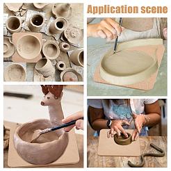 Древесноволокнистая плита средней плотности (мдф) переносная глиняная расклинивающая доска со встроенной&nbsp;AJEW-WH0348-382