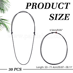 30 шт. 1.5 мм регулируемый полиэстеровый шнур для изготовления ожерелья&nbsp;NJEW-ME0001-07B