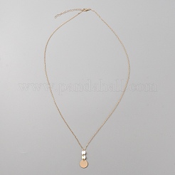 Ожерелье с подвеской из сплава с цепочками для женщин&nbsp;NJEW-WH0022-02A-KCG