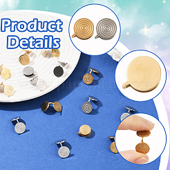 16 шт. 2-х цветные серьги-манжеты из нержавеющей стали 304 Vortex&nbsp;EJEW-SC0001-87