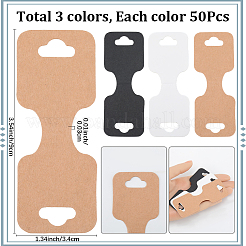 150 шт. 3-цветные складные бумажные карточки для демонстрации ювелирных изделий для ожерелий&nbsp;CDIS-SP0001-15