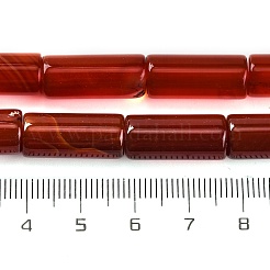 Нити окрашенных и нагретых бусин из натурального агата&nbsp;G-G177-H01-01A