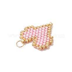 Подвески в форме сердца из бисера от miyuki delica glas&nbsp;PALLOY-MZ00701-01