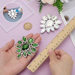 Стеклянные кабошоны со стразами&nbsp;RGLA-FG0001-28S-04