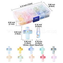 130 шт. 10-цветные градиентные прозрачные акриловые бусины&nbsp;OACR-FS0002-05