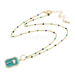 Латунь подвесные ожерелья&nbsp;NJEW-R006-01G-02