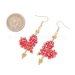 Болтающие серьги из стекла&nbsp;EJEW-MZ00688-03