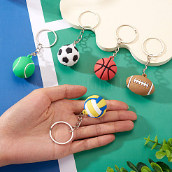 5 шт. 5 стиля пластиковые брелки из ПВХ&nbsp;KEYC-TA0001-48