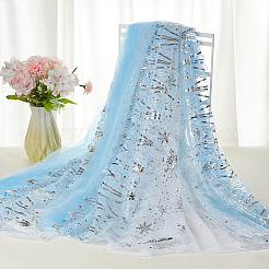 Полиэстеровый узор со снежинками&nbsp;AJEW-WH0314-911A