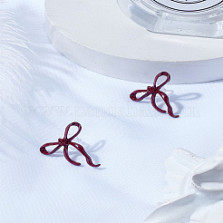 1 пара серег-гвоздиков с бантиками из эмалевого сплава для женщин&nbsp;EJEW-LP0003-82