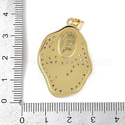 Латунные микро проложить кубического циркония подвески&nbsp;KK-P323-06G-02