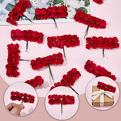 144шт бумажный искусственный цветок розы&nbsp;DIY-SP0005-95B