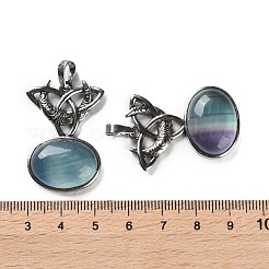 Натуральные красочные подвески из флюорита&nbsp;G-F777-02AS-07