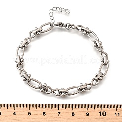 Браслеты-цепочки из нержавеющей стали 304 с овальными и бесконечными звеньями для женщин&nbsp;BJEW-K226-14A-P