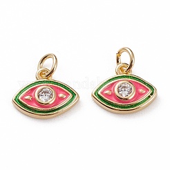 Латунные микропаве прозрачные кубические циркониевые подвески&nbsp;KK-C100-15G-C01