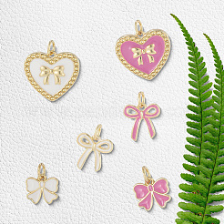 6 шт. 6 стиля подвески-подвески из латуни с эмалевым покрытием&nbsp;KK-BBC0021-43