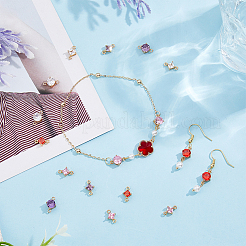 16 шт. 8 стиля прозрачных стеклянных соединительных подвесок&nbsp;GLAA-HY0001-14