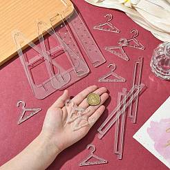 2-слойная акриловая стойка для хранения сережек в стиле вешалки&nbsp;ST-CJ0034-01C