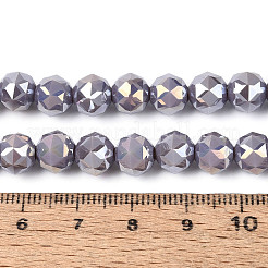 Нити из непрозрачных круглых бусин из стекла с цветным покрытием ab&nbsp;EGLA-T029-8mm-12A-02