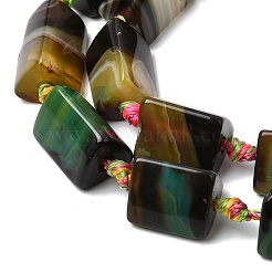 Натуральные полосатые агатовые бусы&nbsp;G-H342-C01-01