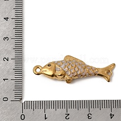 Эмалированные подвески-фигурки в виде рыбок из нержавеющей стали 304&nbsp;STAS-B128-55G-01