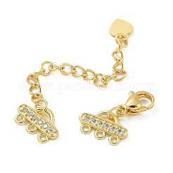 Стойка покрытие латунь микропаве кубический цирконий удлинитель цепи&nbsp;LS-KK-A234-017G