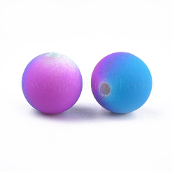 Прорезиненные бисера стиль акриловые&nbsp;X-MACR-T023-32A