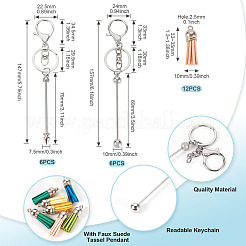 Наборы для самостоятельного изготовления брелоков из сплава и алюминиевого сплава с бусинами&nbsp;DIY-TA0012-43P