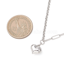 Кулон в форме сердца из сплава&nbsp;NJEW-JN05812-02