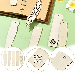 50 шт. 5 деревянных пустых досок для изготовления закладок&nbsp;WOOD-CJ0002-25