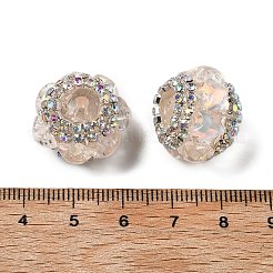 Акриловые бусины-рондели со стразами&nbsp;OACR-S048-02D