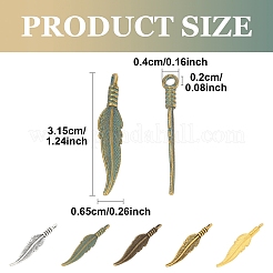 120 шт. 6 цвета подвески из сплава в тибетском стиле&nbsp;FIND-YW0006-89