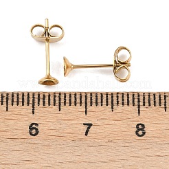 Фурнитура для сережек-гвоздиков из нержавеющей стали 304&nbsp;STAS-D389-03B-G