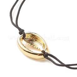 Плетеный браслет из бисера в форме раковины из сплава для женщин&nbsp;BJEW-JB08303