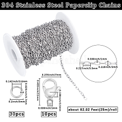 Наборы для изготовления цепочек-скрепок из нержавеющей стали 304&nbsp;DIY-BBC0002-52