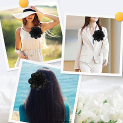 Цветочные броши из полиэстера&nbsp;JEWB-WH20003-04F