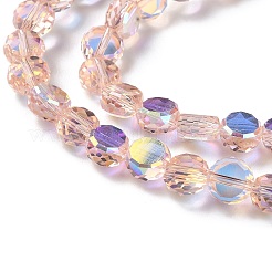 Прозрачные стеклянные бусины гальваническим пряди&nbsp;GLAA-Q099-D01-M02