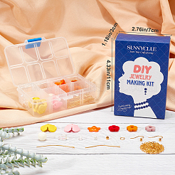 183 шт. набор для самостоятельного изготовления сережек в цветочном стиле&nbsp;DIY-SC0015-48