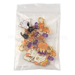 Подвесные украшения из эмали из сплава 6 шт.&nbsp;HJEW-FS00059