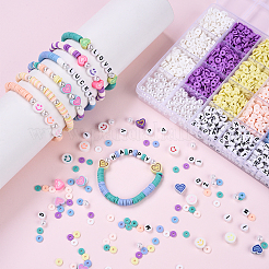 Наборы для изготовления браслетов из полимерной глины и акриловых бусин своими руками&nbsp;DIY-YW0011-41